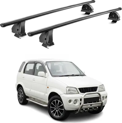 Productafbeelding van Stalen dakdragers voor Daihatsu Terios I (1997-2005), afsluitbaar, 2-delig, zwart