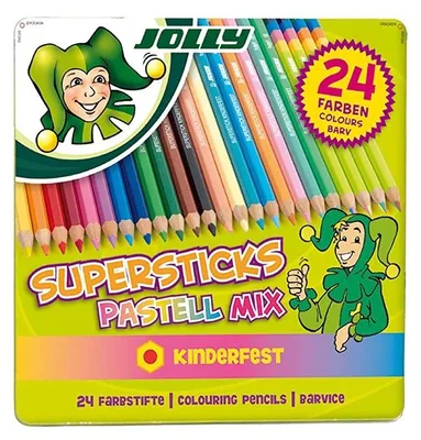 Produktbild von Jolly Farbstifte Supersticks Pastell 24 Stück für Kinder