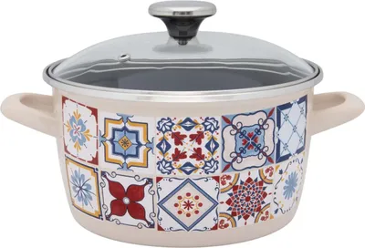 Obrázok produktu pre 2l hrniec so sklenenou pokrievkou Divan Dan Metalac smalt/16cm/2l