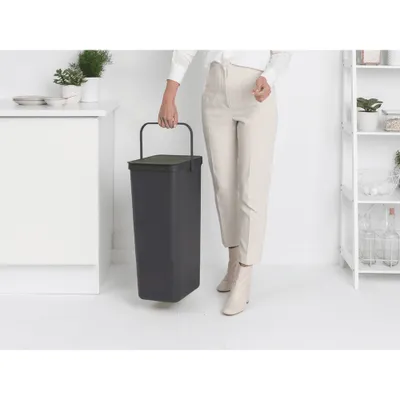 Produktbild von Brabantia SORT & GO RECYCLE BIN, 40 l, Rechteckig, Grau, 267 mm, 341 mm, 620 mm
