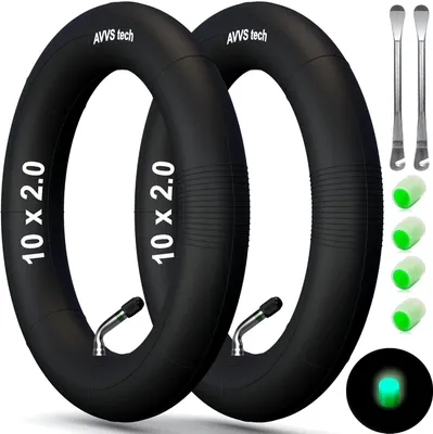 Produktbild von Innenschlauch 10x2, Set von 2, 45° Winkelventil, Butylgummi, für Kinderwagen