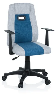 Produktbild von hjh OFFICE Kinderdrehstuhl KIDDY EXTRA Schreibtischstuhl für Kinder höhenverstellbar mit Armlehnen Stoff