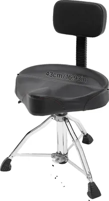 Zdjęcie produktu dla Siedzisko bębnowe, regulowane na wysokość, obrotowe o 360°, czarne