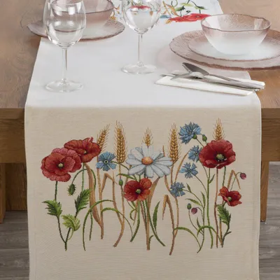 Image de Nappe décorative en tapisserie 1306 NAT 40x100 cm -5%