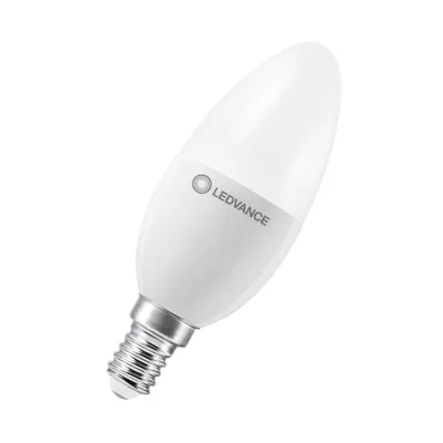 Produktbild von LEDV LED Kerze 4,9-40W/827 470lm E14 matt dimmbar 240° 25000h EEK F