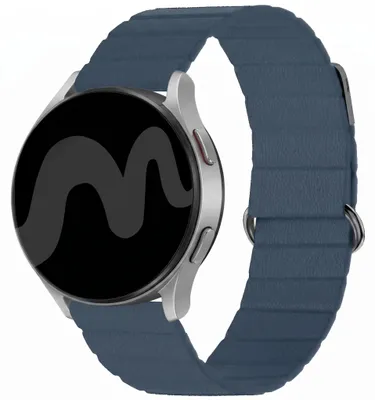 Productafbeelding van imoshion Magnetisch lederen bandje - Universeel 20 mm aansluiting - Blauw, AI-gegenereerde afbeelding