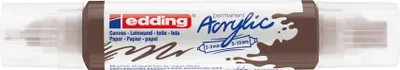 Produktbild von Edding 5400 Acryl 3D Double Liner, Braun, Braun, Weiß, Fein / Extradick, 2 mm, 1 cm, Tinte auf Wasserbasis