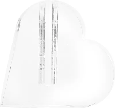 Produktbild von Transparenter Rosenhalter, Herzform aus Acryl, für Kunstblumen & Home-Deko