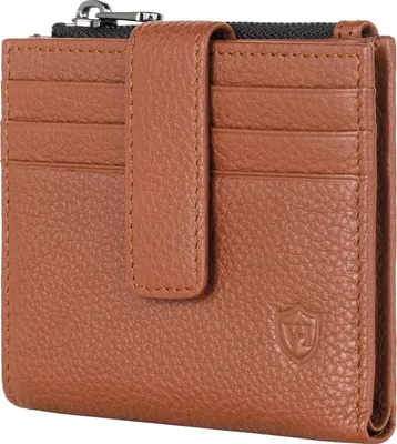 Produktbild von Leder Kartenetui Geldbörse Herren & Damen Kreditkartenetui (Cognac Braun)