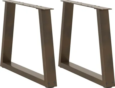 Productafbeelding van Salontafelpoten 2 st V-vormig 70x(42-43,3) cm staal zwart