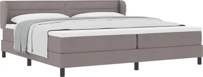 Immagine prodotto di vidaXL Letto a molle insacchettate con testata in tessuto tortora 200 x 200 cm