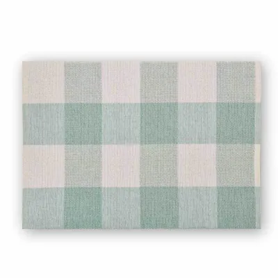 Produktbild von Tischset Gastro aus Baumwolle Rib Karos mintgrün beige 35x50cm 2er Set