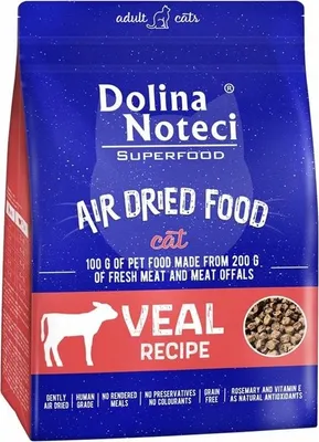 Zdjęcie produktu dla Dolina Noteci Super Food sucha karma dla kotów danie z cielęciny 1kg