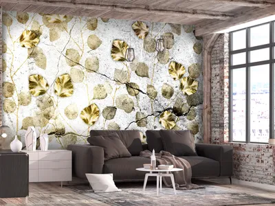 Produktbild von Vlies Fototapete Natur 300x210 cm Vlies Tapeten Wandtapete XXL Botanik Pflanzen Betonoptik Blätter b-A-0850-a-a