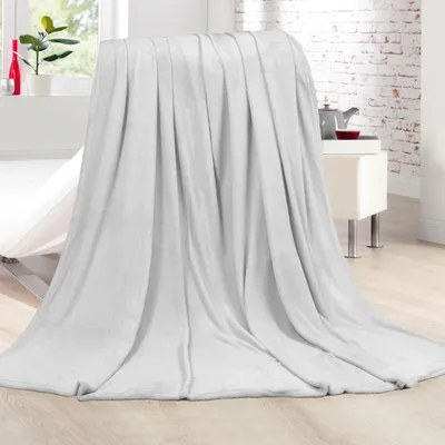 Immagine prodotto di Accogliente coperta Cashmere Touch 200x220cm ( Argento ) Soffice coperta per divano, divano e letto, copriletto - lancio per divano