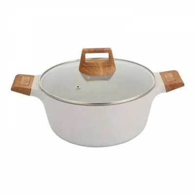 Obrázok produktu pre 28 cm mramorovaný hrniec s pokrievkou BERGNER BG-30643 NATURALLY