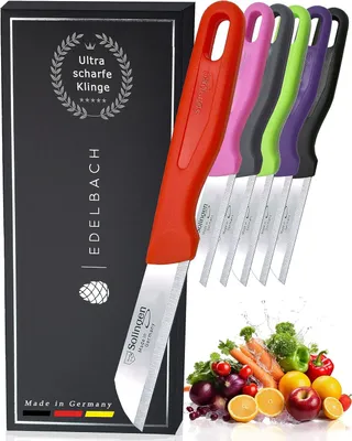 Imagen del producto de Juego de cuchillos de cocina, de 6 piezas, acero inoxidable, afilados, para uso en la cocina