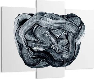 Produktbild von Bild auf Leinwand - Leinwandbild - 3 Teile - Abstraktion schwarz verschwommen - 130x100cm - Wand Bild - Wanddeko - Wandbilder - Leinwanddruck - Bilder - Wanddekoration - Leinwand bilder CB130x100-4874