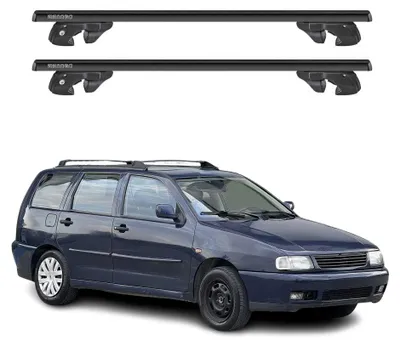 Produktbild von Dachträger Grundtäger für VW Polo mk3 Variant 1994-2002 Alu 90kg Schwarz 2x, KI-generiertes Bild