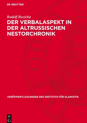 Produktbild von Der Verbalaspekt in der altrussischen Nestorchronik