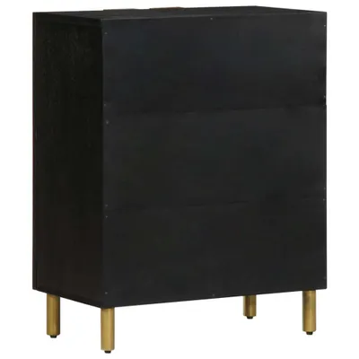 Zdjęcie produktu dla Szafka, czarna, 60x33x75 cm, materiał drewnopochodny
