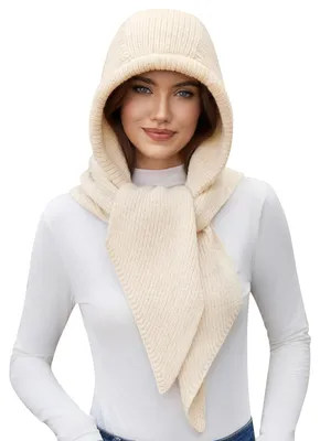 Immagine prodotto di Scaldacollo a passamontagna in maglia per donna - Caldo ed elastico