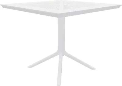 Immagine prodotto di Tavolo da giardino bianco 80x80 cm - Tavolo da balcone - Materiale durevole resistente ai raggi UV