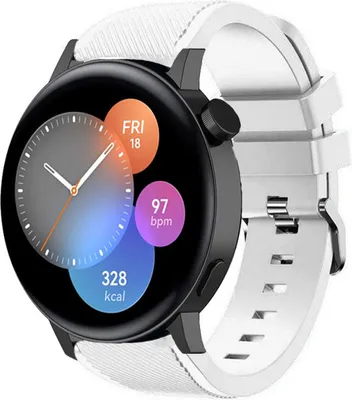 Produktbild von Strap-it Huawei Watch GT 3 42mm Silikonarmband (Weiß)