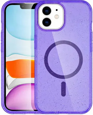 Produktbild von imoshion Sparkle Back Cover mit MagSafe iPhone 12 (Pro) - Glitzer Violett