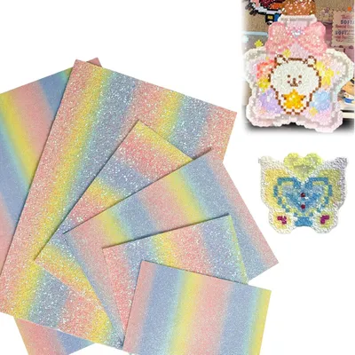 Produktbild von 6 Stück Glitzer-Aufbügelperlen, Sicherheitsperle für Eisenpapier