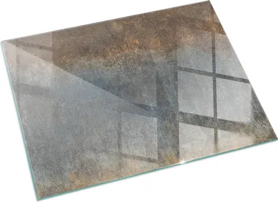 Produktbild von Abstraktes strukturiertes Muster – Glasbodenplatte für – Kaminofen – Kaminplatte Glas – Schutzglas – Funkenschutzplatte –Glasbodenplatte Feuerfeste – Hitzeschutzplatte – Bodenschutz aus Glas – 120x80 cm