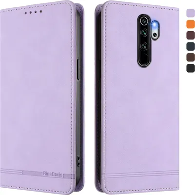 Immagine prodotto di Custodia per Xiaomi Redmi Note 8 Pro, retro custodia in Finto cuoio flip con supporto e slot per carte Purple