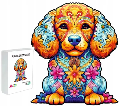 Produktbild von Pasjo24 Holzpuzzle für Kinder & Erwachsene, Hund, 132 Teile