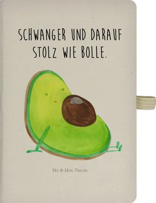 Produktbild von Mr. & Mrs. Panda notizbuch Avocado Schwangerschaft - Transparent - Geschenk, Babyparty, Wunder, Adressbuch, Liebe, Journal, Schwanger, Tagebuch, Schreibheft, Geburt