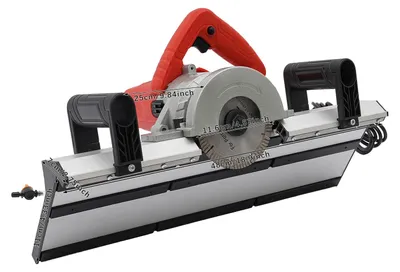 Produktbild von Fliesen-Anfasmaschine - Elektrischer 43°-Fliesenschneider - Wasserkühlung - 1200 W - 116-mm-Trennscheibe - EU-Stecker - Rot