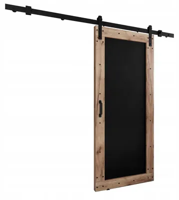 Produktbild von KierMoebel Schiebetür Komplettset LOFT ADIO 2 Craft Gold & Schwarz 106x205x3,2 cm, Wohnzimmer Schiebetür