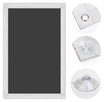 Image de Store occultant thermique - 100% anti-lumière avec protection thermique - Pour fenêtres de toit - Noir, 76x78 cm, compatible avec PK04