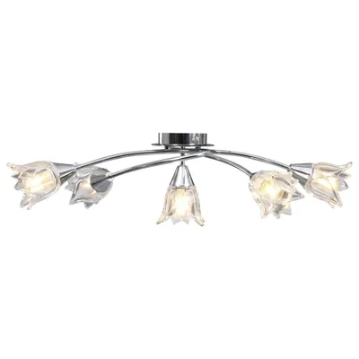 Zdjęcie produktu dla Lampa sufitowa ze szklanymi kloszami na 5 żarówek E14, tulipany