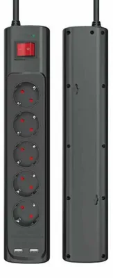 Obrázok produktu pre Snakebyte VMP4001 MONSTER 5-zásuvková napájacia lišta s USB-A čierna