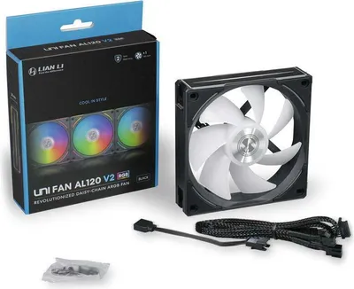 Produktbild von Lian Li UNI FAN AL V2, Ventilator, 12 cm, 250 RPM, 2000 RPM, Schwarz