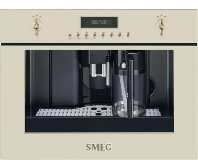 Zdjęcie produktu dla Smeg CMS8451P, Ekspres do espresso, 2,5 l, Ziarna kawy, Kawa mielona, Wbudowany młynek, 1350 W, Kremowy