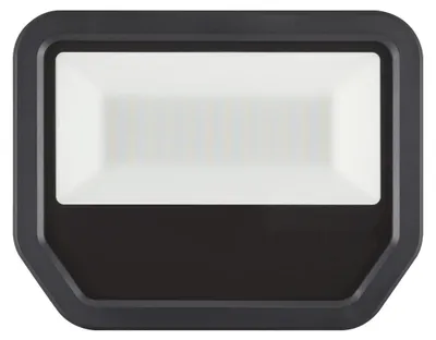 LED-Projektor, 50 W, 4000 K, 6000 lm, schwarz