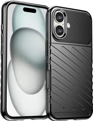 Zdjęcie produktu dla Etui silikonowe Thunder Case do iPhone 16 - czarne