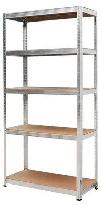 Productafbeelding van Awtools wandrek met 5 planken, 200x90x40 cm, draagvermogen 300 kg / 5,0 mm - eenvoudig te monteren