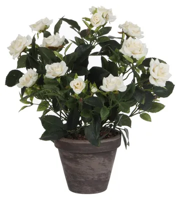 Produktbild von Kunstblume Rose Ø 25 H 33 cm weiß