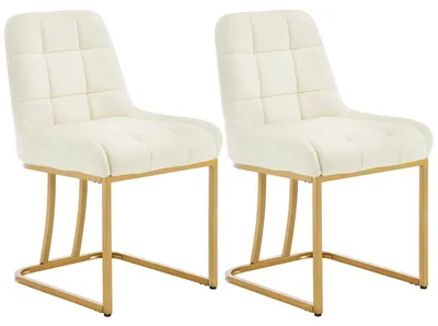 Produktbild von Esszimmerstühle - Stühle - Schalenstühle - Küchenstühle - Bürostühle - Set aus 2 - Beige Farbe