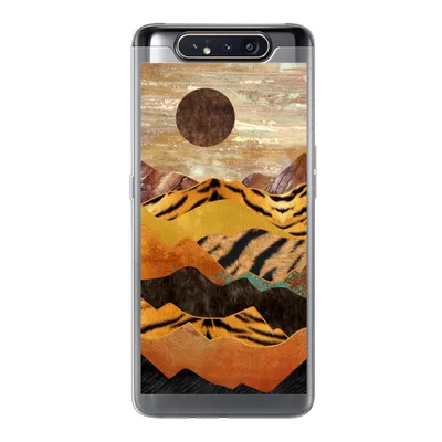 Produktbild von MuchoWow® Handyhülle Schutzhülle Hülle für Samsung Galaxy A80 Tigerdruck - Marmor - Gold Silikon Softcase Handy Hülle - Schutzdeckel