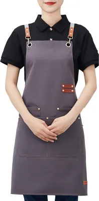 Produktbild von Wasserdichte Schürze für Männer und Frauen, fettabweisend, fleckenabweisend, Kochschürze für Chef, Café, Geschäft, Kellner, Grill, Küchenzubehör
