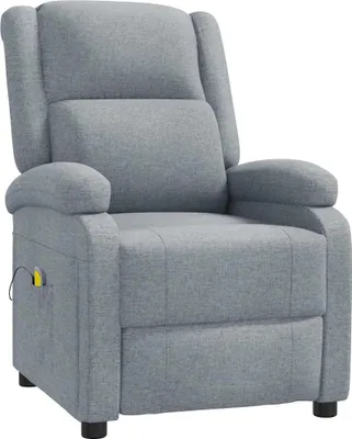 Produktbild von vidaXL Massagesessel Hellgrau Stoff