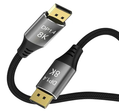 Immagine prodotto di Cavo PremiumCord 8K DisplayPort 1.4, 3 m, 32,4 Gbps, cavo in tessuto